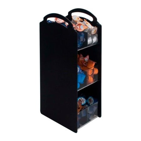 Advantus Vertiflex - Compact Condiment Organizer, 3 Shelves, 6 Compartments, Black VFCT-18